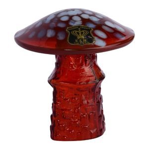 Bo Borgstrom Åseda Ebeling & Reuss Sweden Hand Blown Golden Crown Glass Mushroom